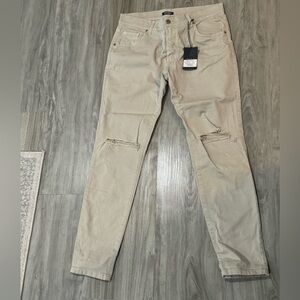 Nohow Men’s Beige tapered Pants NWT